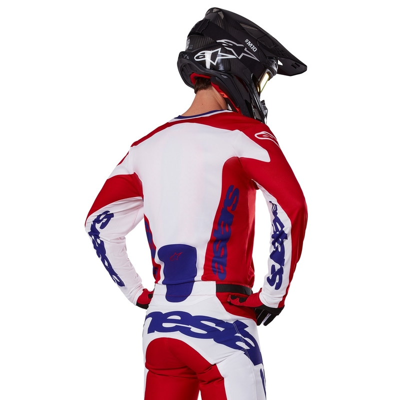 Alpinestars Racer Veil φανέλα motocross κόκκινο και λευκό