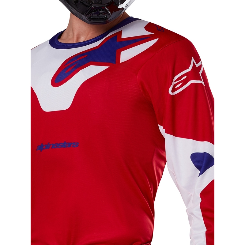 Alpinestars Racer Veil φανέλα motocross κόκκινο και λευκό