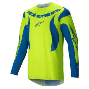 Alpinestars Fluid Haul φανέλα motocross fluo κίτρινο-μπλε