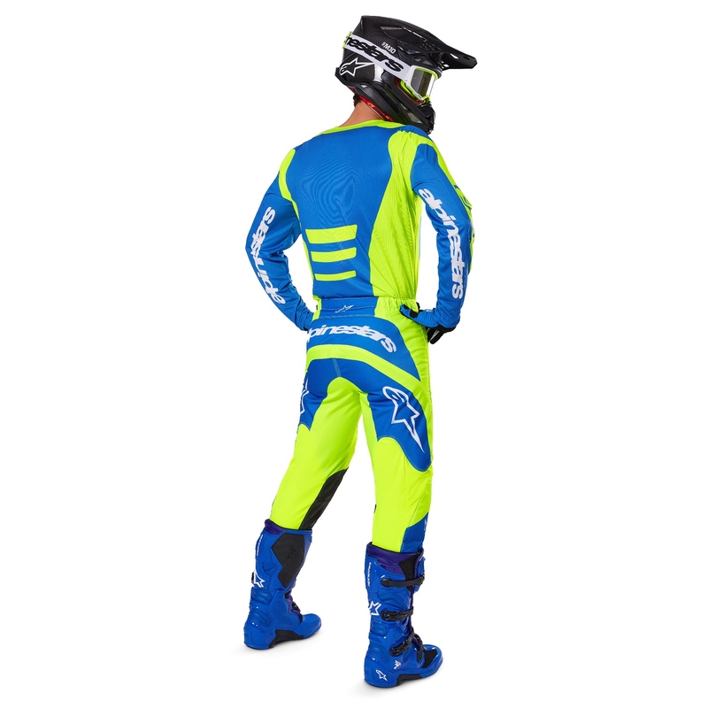Alpinestars Fluid Haul φανέλα motocross fluo κίτρινο-μπλε