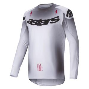 Alpinestars Supertech Maker φανέλα motocross ασημί και μαύρο