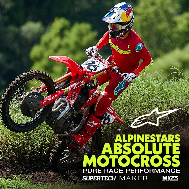 Alpinestars Supertech Maker κόκκινη-φλούο κίτρινη φανέλα motocross