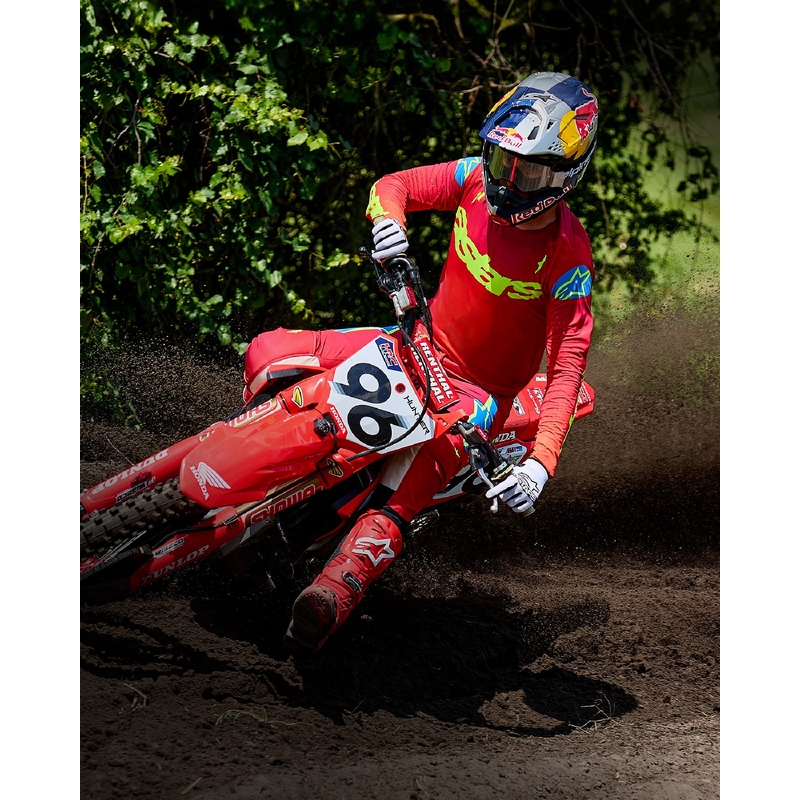 Alpinestars Supertech Maker κόκκινη-φλούο κίτρινη φανέλα motocross