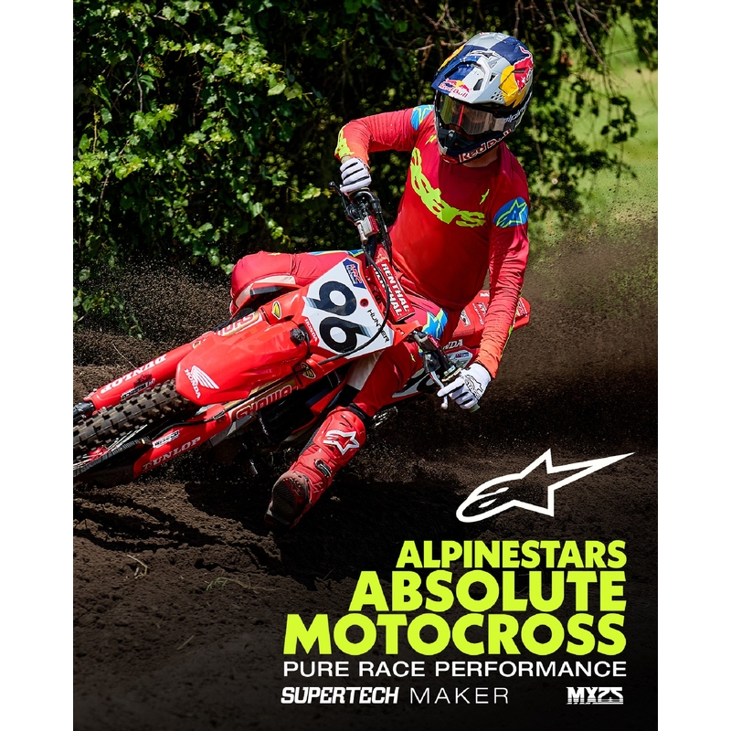 Alpinestars Supertech Maker κόκκινη-φλούο κίτρινη φανέλα motocross