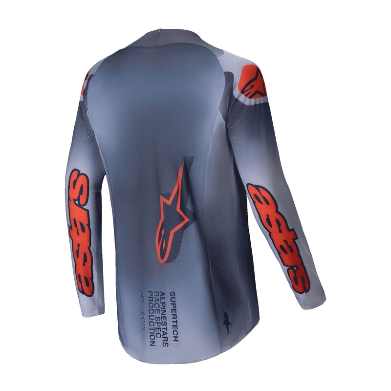 Alpinestars Supertech Lipan γκρι-φλούο πορτοκαλί φανέλα motocross