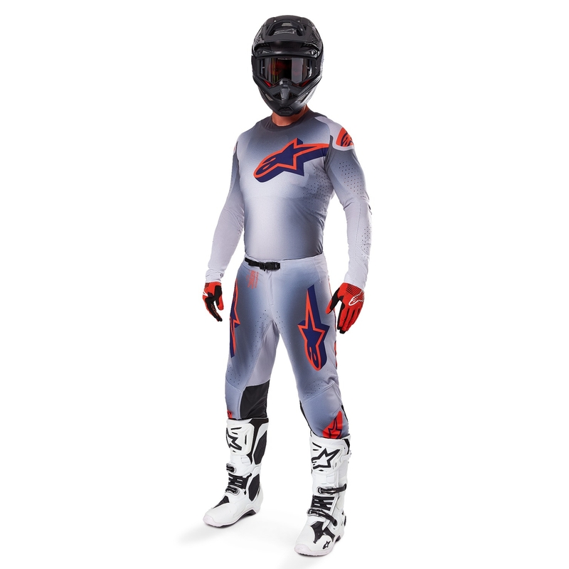 Alpinestars Supertech Lipan γκρι-φλούο πορτοκαλί φανέλα motocross