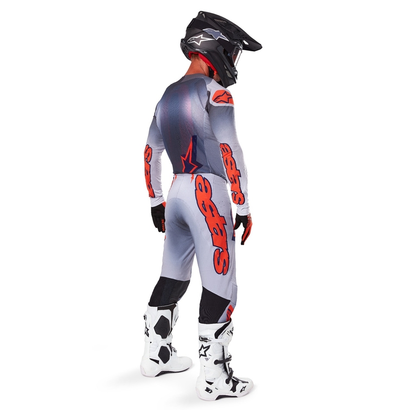 Alpinestars Supertech Lipan γκρι-φλούο πορτοκαλί φανέλα motocross