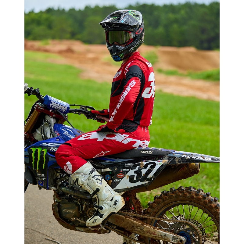 Alpinestars Techstar Dreem φανέλα motocross κόκκινη και μαύρη