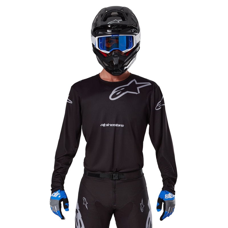 Alpinestars Racer Graphite φανέλα motocross μαύρο και γκρι