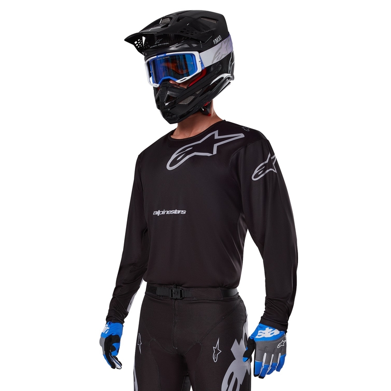 Alpinestars Racer Graphite φανέλα motocross μαύρο και γκρι
