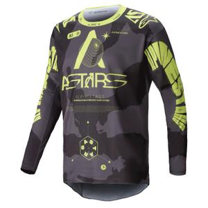 Alpinestars Racer Hollow σκούρο καμουφλάζ-φλούο κίτρινη φανέλα motocross