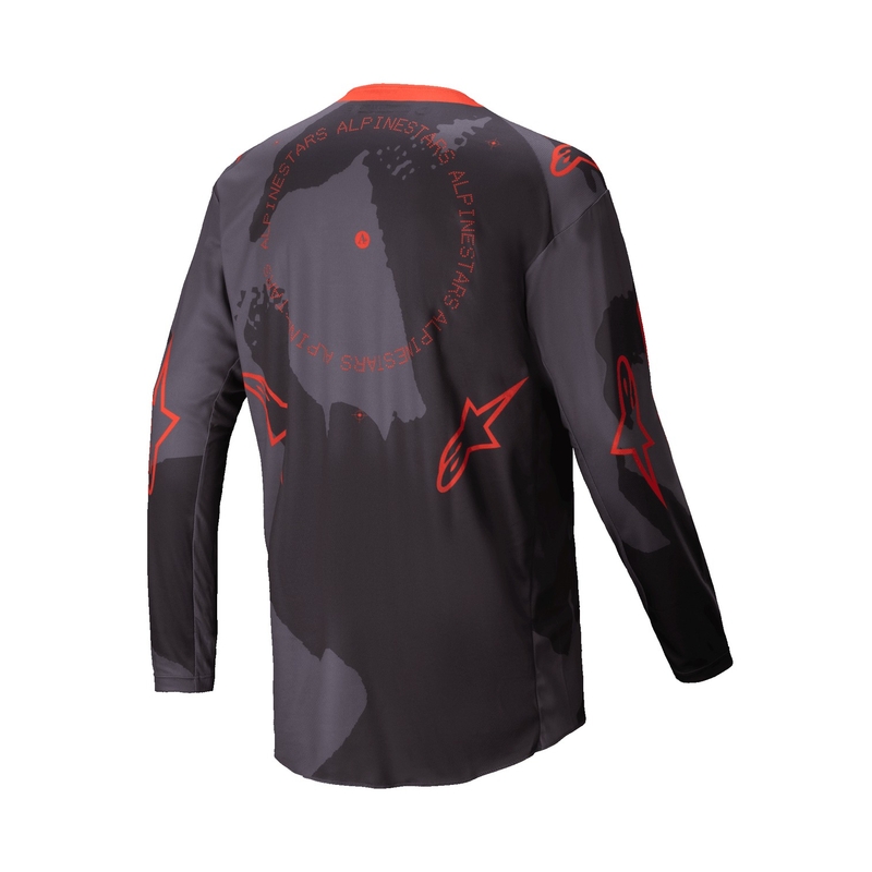 Alpinestars Racer Hollow γκρι φανέλα motocross με γκρι καμουφλάζ και πορτοκαλί φλούο