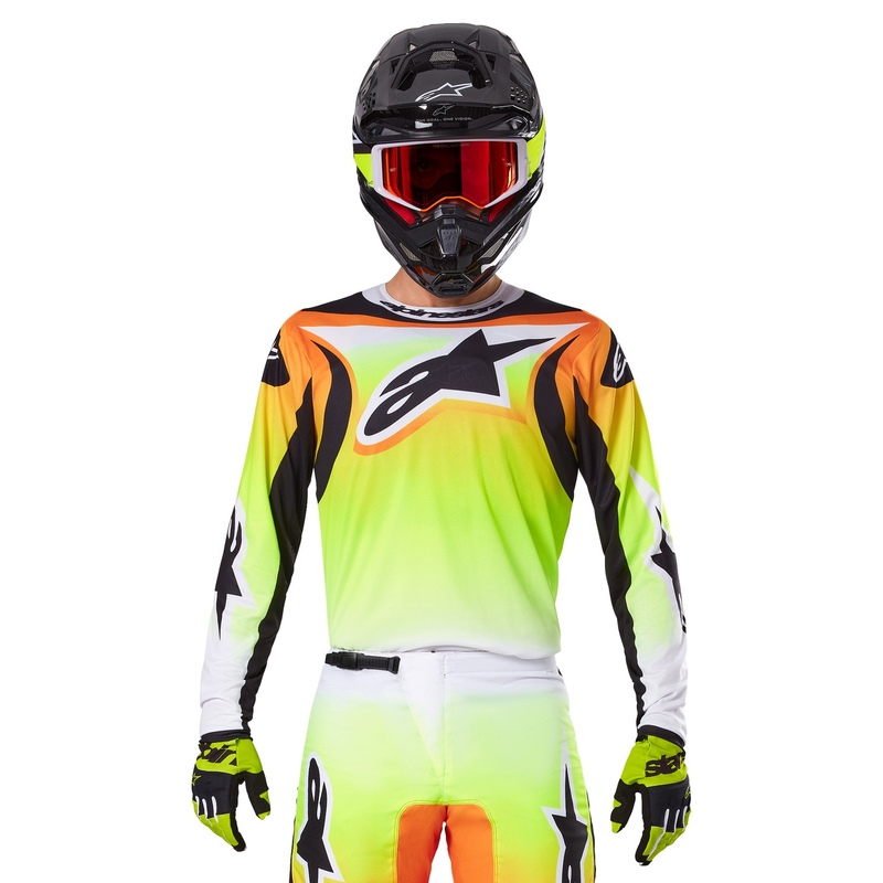 Alpinestars Fluid Wurx Motocross Jersey κίτρινο και μαύρο