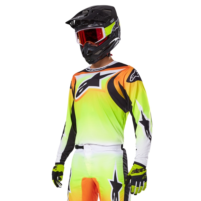 Alpinestars Fluid Wurx Motocross Jersey κίτρινο και μαύρο