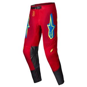 Alpinestars Supertech Maker Motocross παντελόνι κόκκινο-κίτρινο φλούο