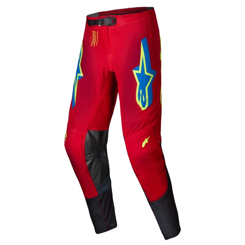 Alpinestars Supertech Maker Motocross παντελόνι κόκκινο-κίτρινο φλούο