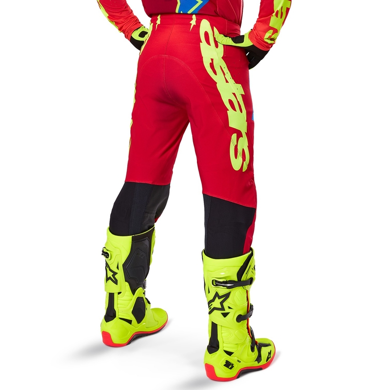 Alpinestars Supertech Maker Motocross παντελόνι κόκκινο-κίτρινο φλούο