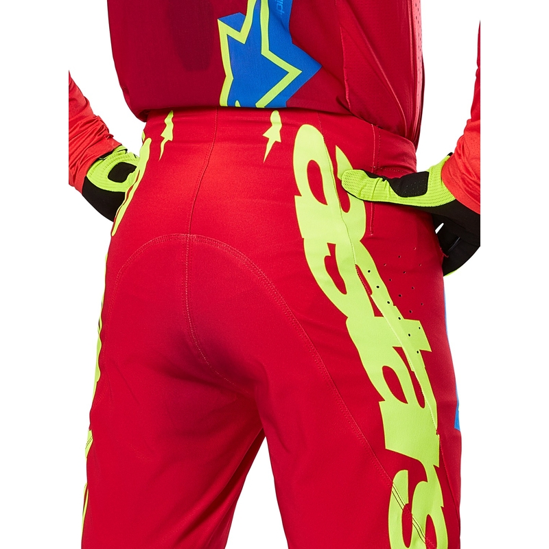 Alpinestars Supertech Maker Motocross παντελόνι κόκκινο-κίτρινο φλούο