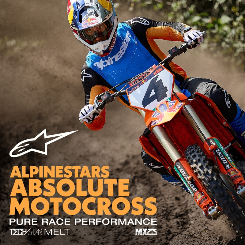Alpinestars Techstar Melt Παντελόνι Motocross Πορτοκαλί και Μπλε