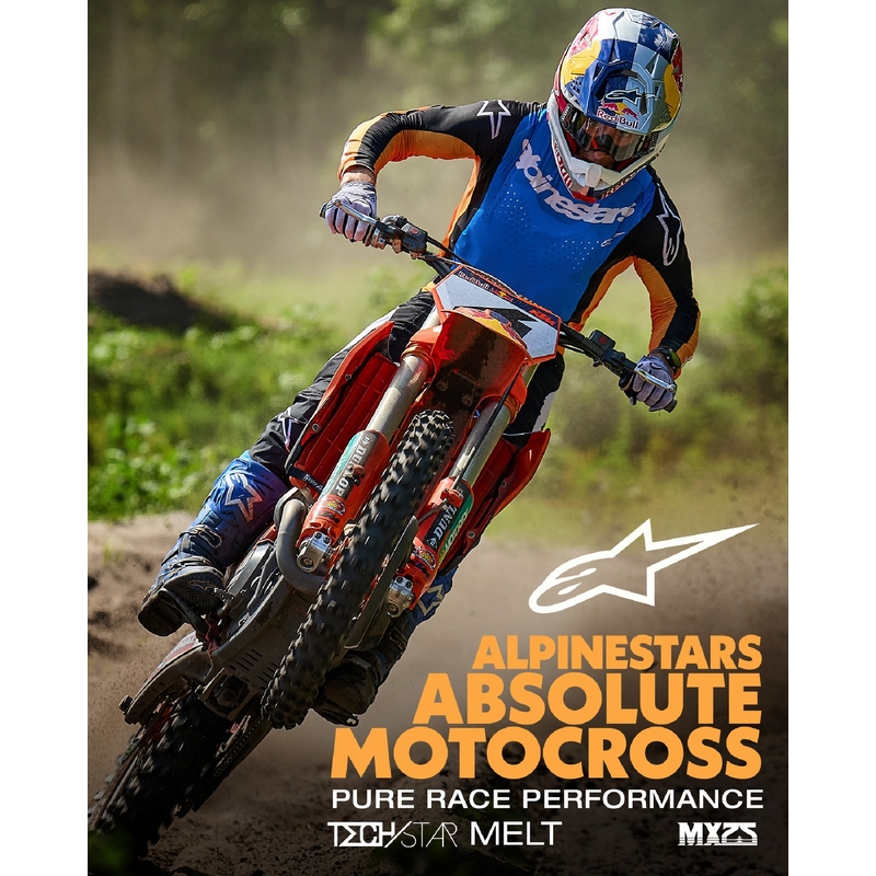 Alpinestars Techstar Melt Παντελόνι Motocross Πορτοκαλί και Μπλε
