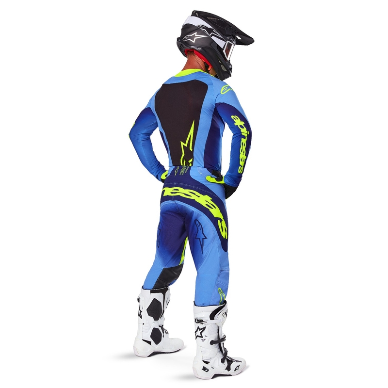 Alpinestars Techstar Melt fluo κίτρινο-μπλε παντελόνι motocross