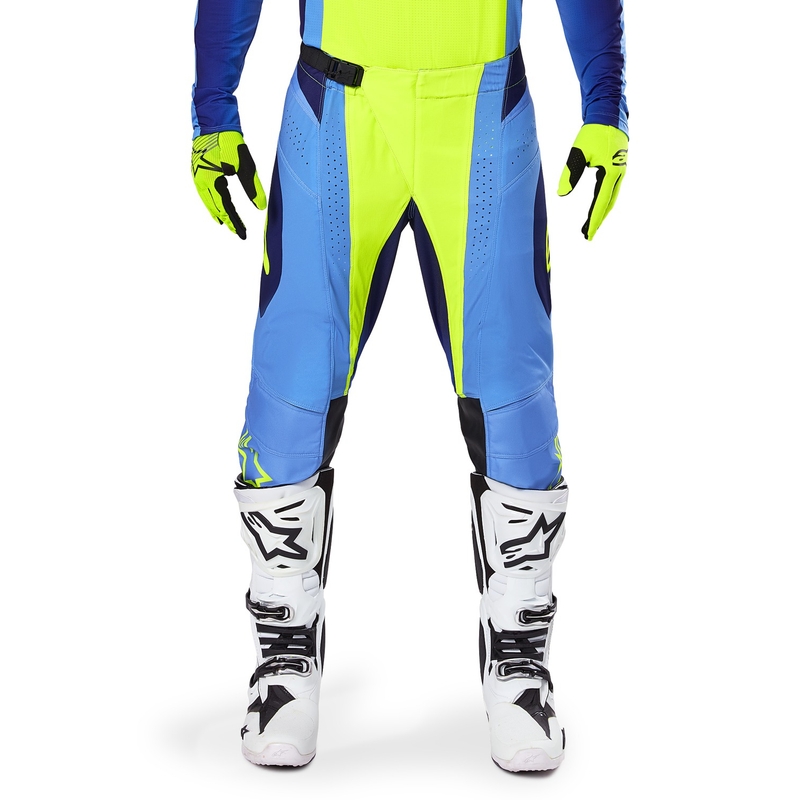 Alpinestars Techstar Melt fluo κίτρινο-μπλε παντελόνι motocross