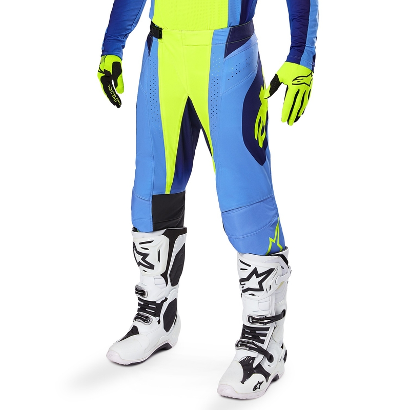 Alpinestars Techstar Melt fluo κίτρινο-μπλε παντελόνι motocross