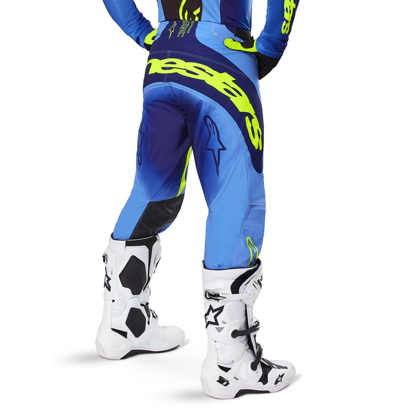 Alpinestars Techstar Melt fluo κίτρινο-μπλε παντελόνι motocross