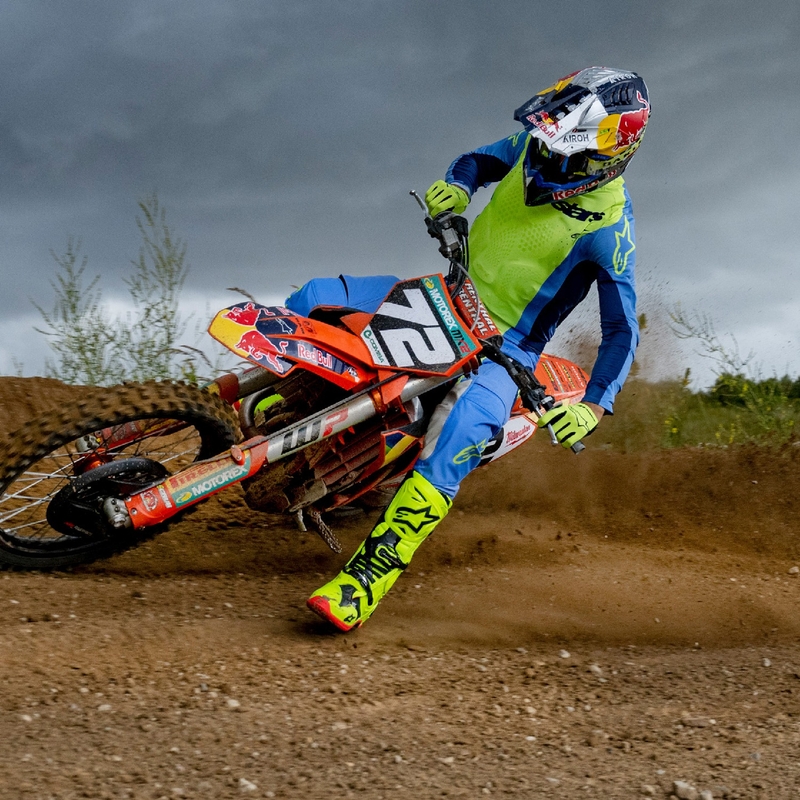 Alpinestars Techstar Melt fluo κίτρινο-μπλε παντελόνι motocross