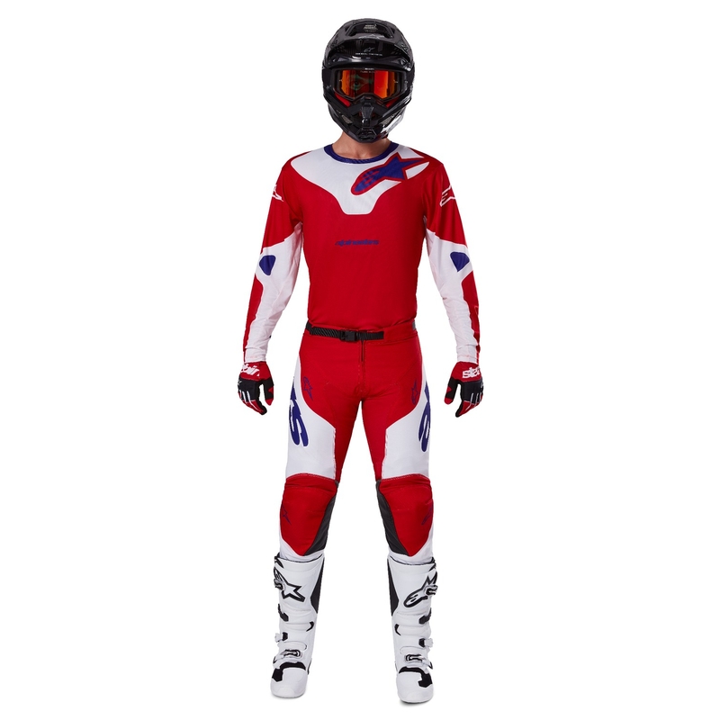 Alpinestars Racer Veil Motocross παντελόνι κόκκινο και λευκό