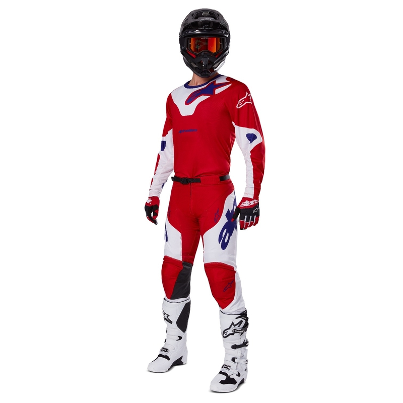 Alpinestars Racer Veil Motocross παντελόνι κόκκινο και λευκό