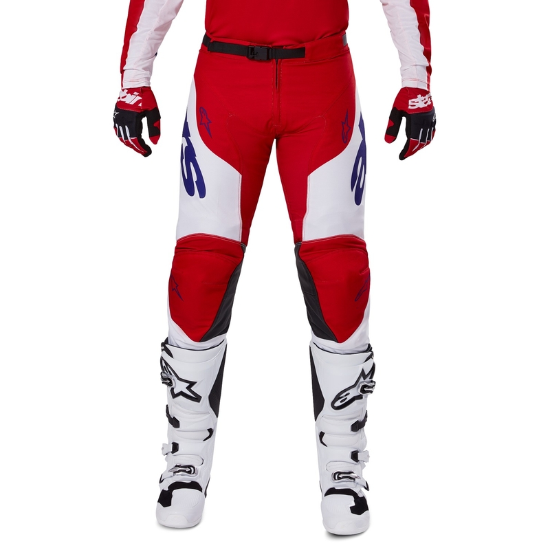 Alpinestars Racer Veil Motocross παντελόνι κόκκινο και λευκό
