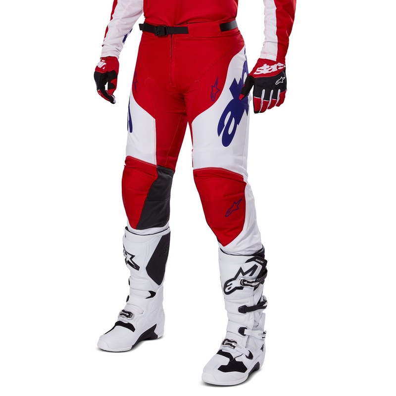 Alpinestars Racer Veil Motocross παντελόνι κόκκινο και λευκό