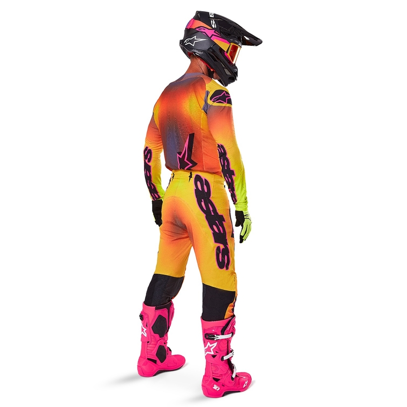 Alpinestars Supertech Lipan Παντελόνι Motocross κίτρινο και ροζ