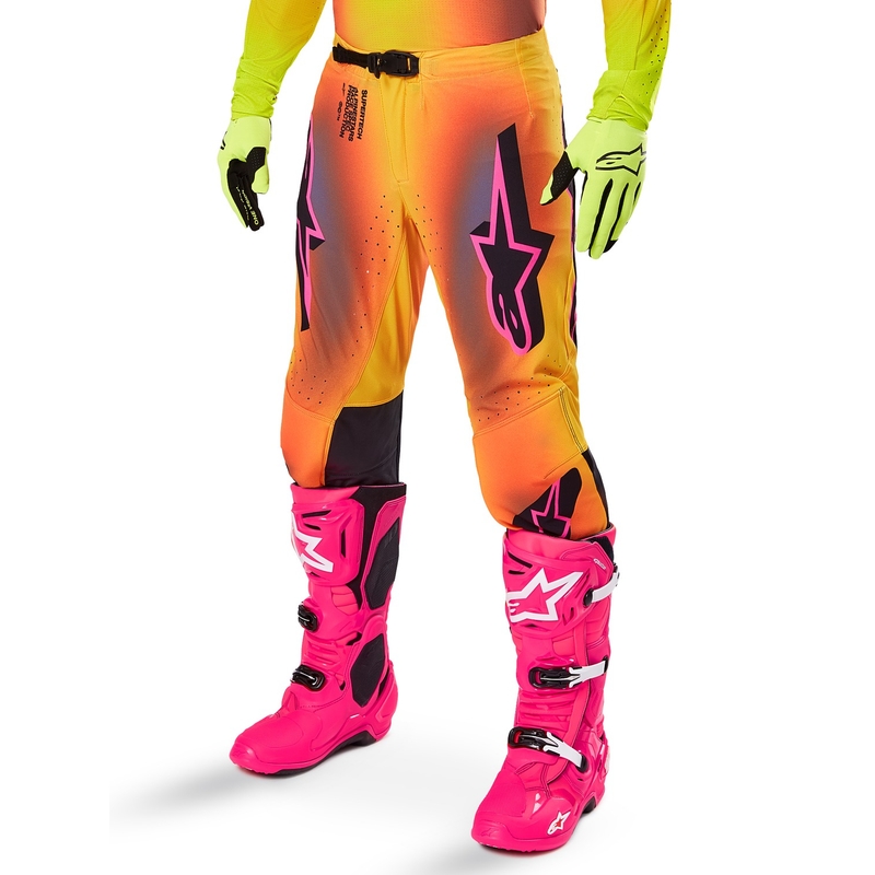 Alpinestars Supertech Lipan Παντελόνι Motocross κίτρινο και ροζ
