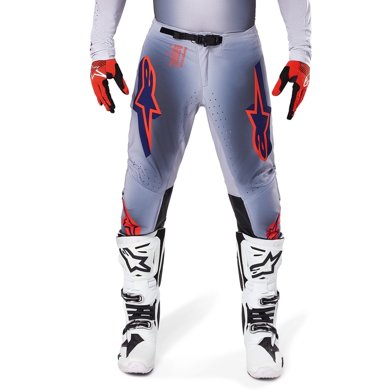 Alpinestars Supertech Lipan παντελόνι motocross γκρι-φλούο πορτοκαλί