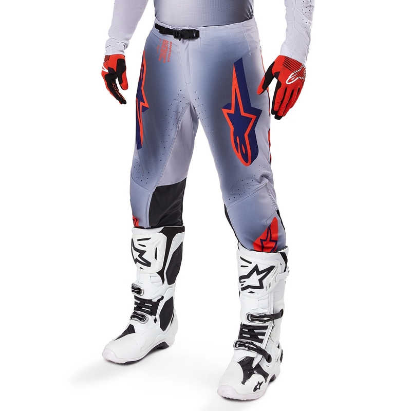 Alpinestars Supertech Lipan παντελόνι motocross γκρι-φλούο πορτοκαλί