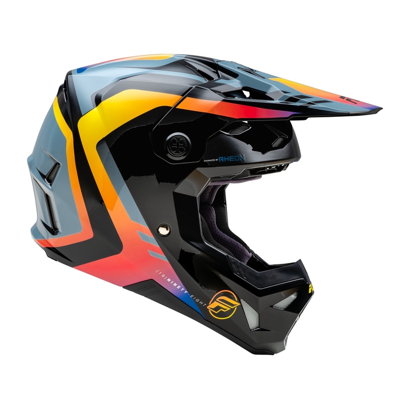 Κράνος Motocross FLY Racing Formula CP black-grey-rainbow