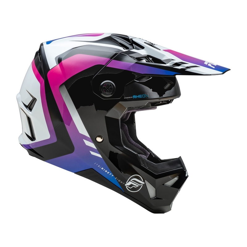 Κράνος Motocross FLY Racing Formula CP λευκό-μαύρο-μωβ