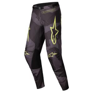 Alpinestars Racer Hollow Παντελόνι Motocross σκούρο καμουφλάζ-φλούο κίτρινο