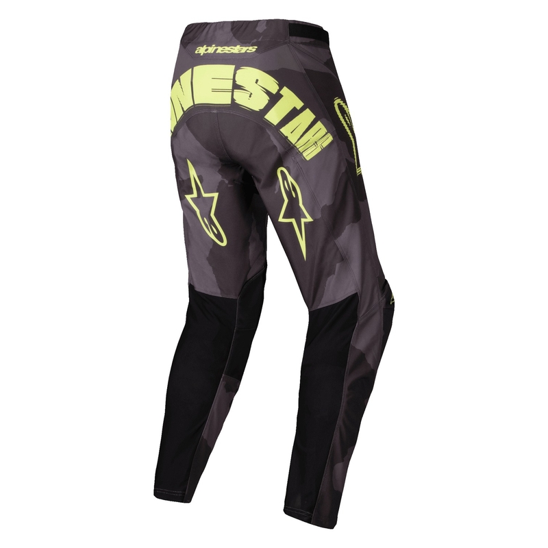 Alpinestars Racer Hollow Παντελόνι Motocross σκούρο καμουφλάζ-φλούο κίτρινο