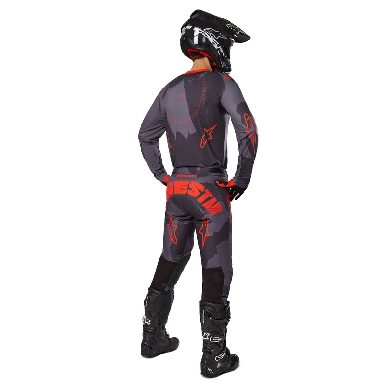 Alpinestars Racer Hollow Παντελόνι Motocross γκρι καμουφλάζ-φλούο πορτοκαλί