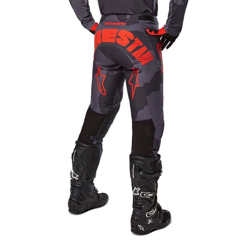 Alpinestars Racer Hollow Παντελόνι Motocross γκρι καμουφλάζ-φλούο πορτοκαλί