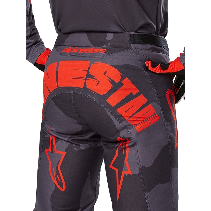 Alpinestars Racer Hollow Παντελόνι Motocross γκρι καμουφλάζ-φλούο πορτοκαλί