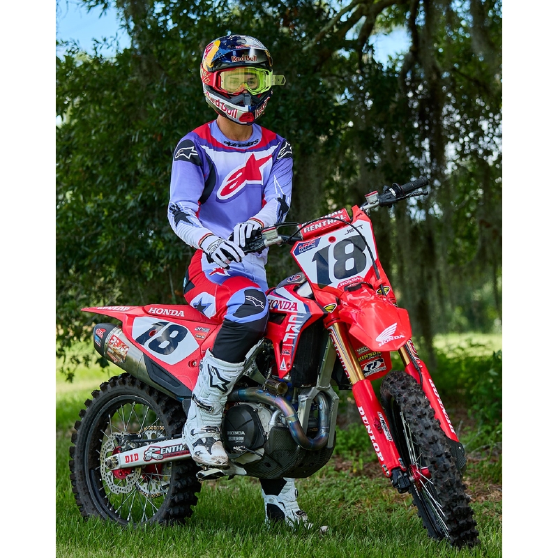 Alpinestars Fluid Wurx παντελόνι motocross μοβ-κόκκινο
