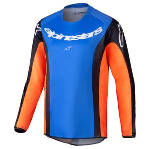 Παιδική φανέλα motocross Alpinestars Racer Melt πορτοκαλί και μπλε