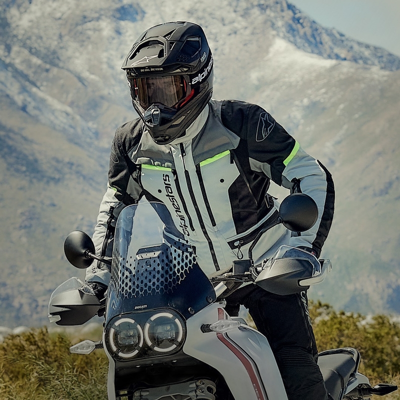 Μπουφάν μοτοσικλέτας Alpinestars Bogota PRO Drystar γκρι-μαύρο-φλουορ κίτρινο