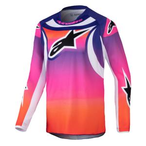 Παιδική φανέλα motocross Alpinestars Racer Wurx πολύχρωμη-λευκή