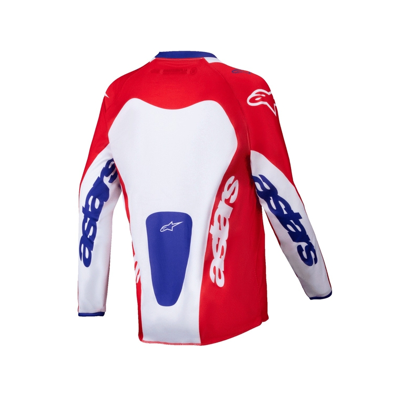Παιδική φανέλα motocross Alpinestars Racer Veil κόκκινο και λευκό