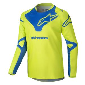 Παιδική φανέλα motocross Alpinestars Racer Veil fluo κίτρινο-μπλε